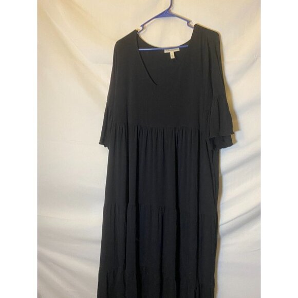 - Jessica Simpson Womens Maternity Dress Black Size Large L 14/16 Maxi Long - Picture 1 of 3